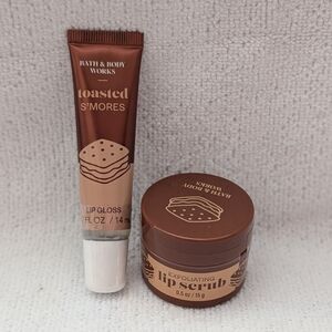 🍪🔥 Bath And Body Works - Toasted S'mores Lip Care Bundle - New🔥🍪